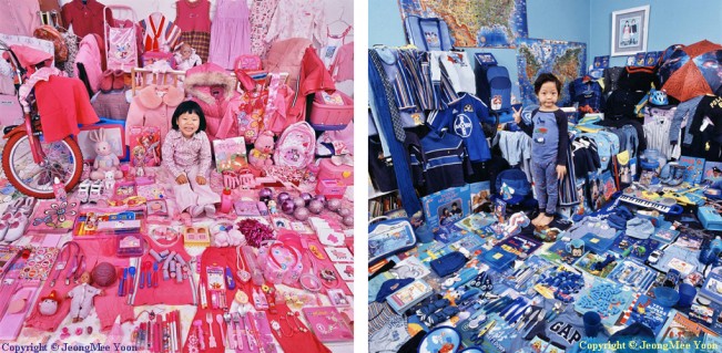 pink blue
