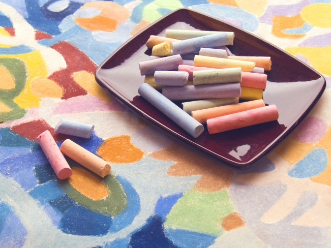 Pastels and pastel art background
